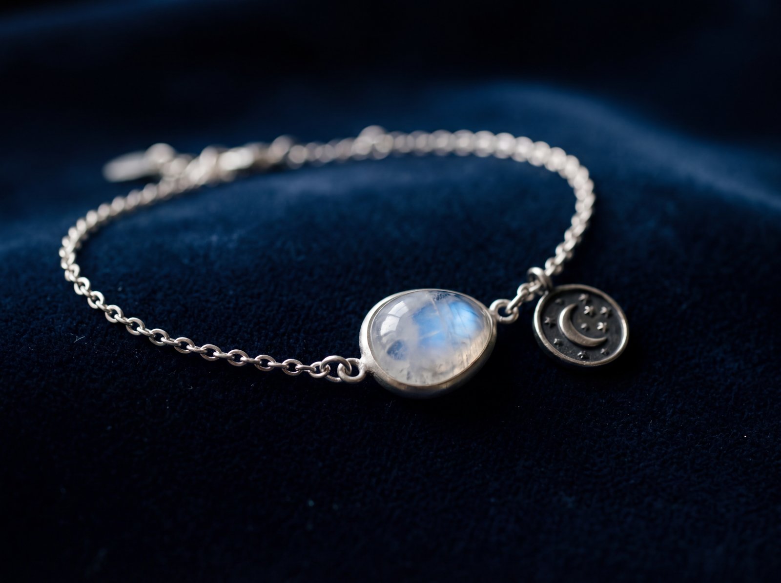 Founder's piece bracelet on midnight velvet